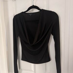 Dynamite Black Cowled Neck Top